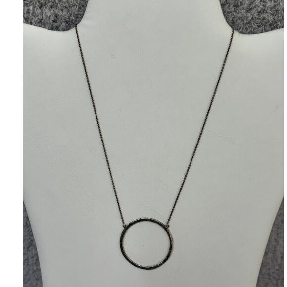 Silpada Sterling Silver Hammered Texture Circle Necklace 18" #64321 - Picture 1 of 7